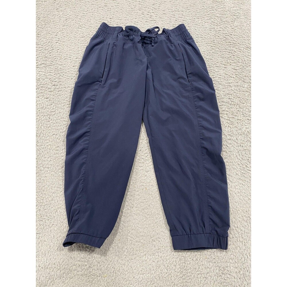 Athleta Pants Womens 4P Blue Jogger Elastic Waist Zip Pockets Stretch Yoga